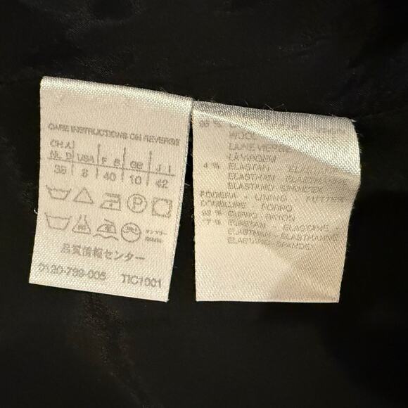 Max Mara wool blend black drapey wrap blazer size 42 EU/US size 6 - Picture 11 of 13